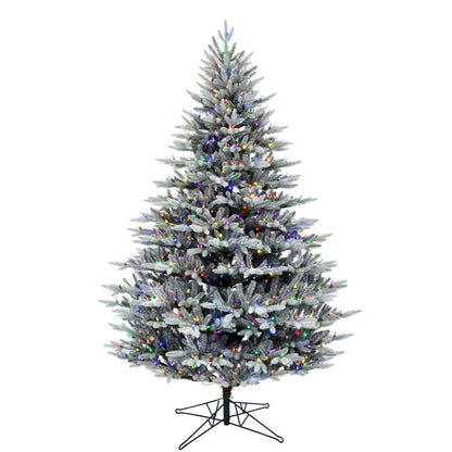 Vickerman 7.5' x 59" Douglas Blue Fir Artificial Christmas Tree Multi-colored Dura-Lit LED lights