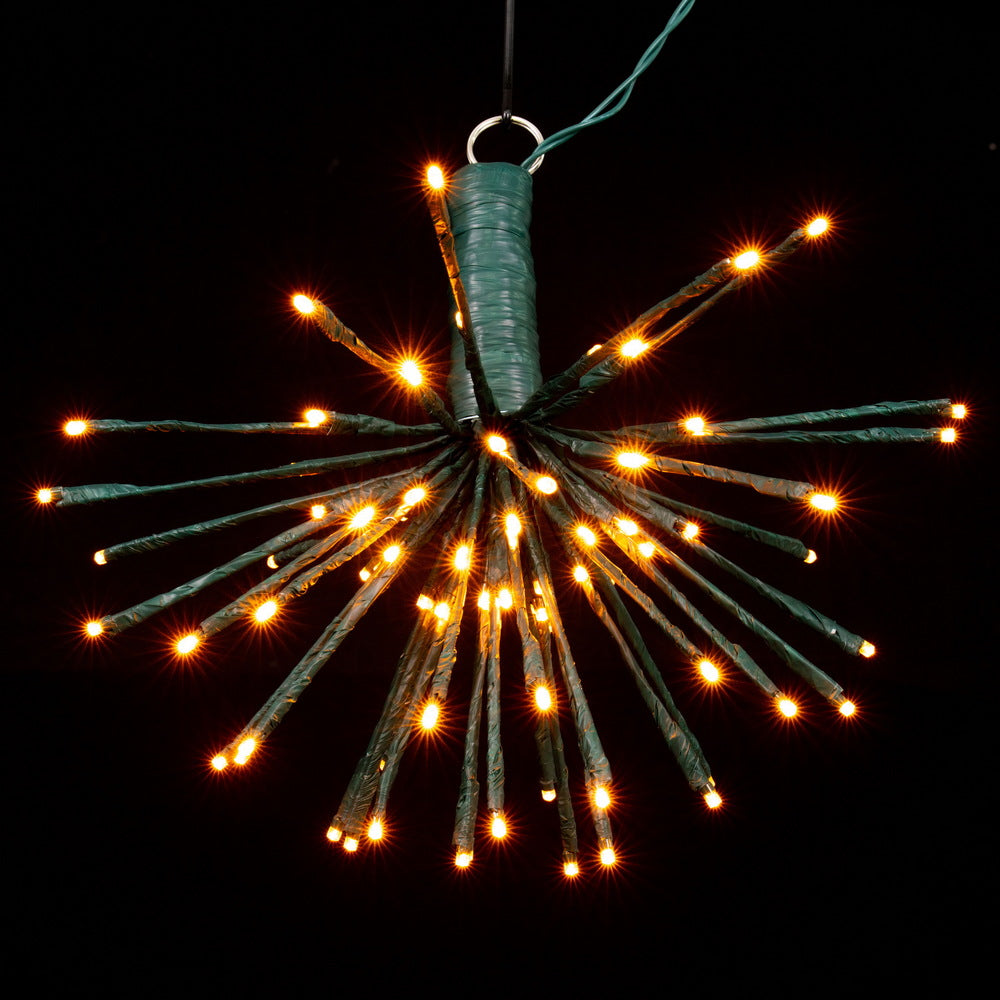 Vickerman 80Lt x 16" Green Starburst Yellow 5mm LED Lights.
