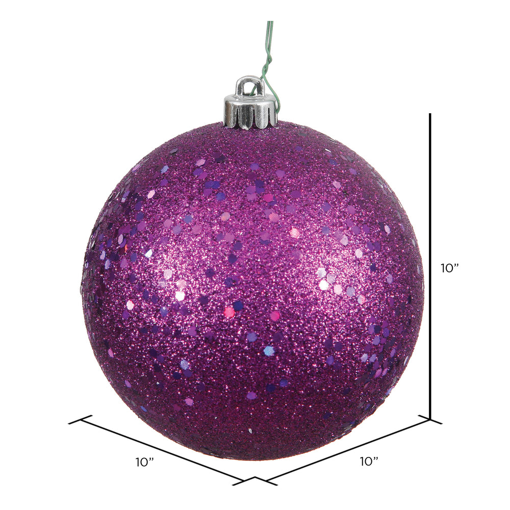 Vickerman 10" Plum Sequin Ball Ornament