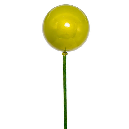 Vickerman 3" x 18" Lime Pearl Ball Ornament Stick 12 per bag.