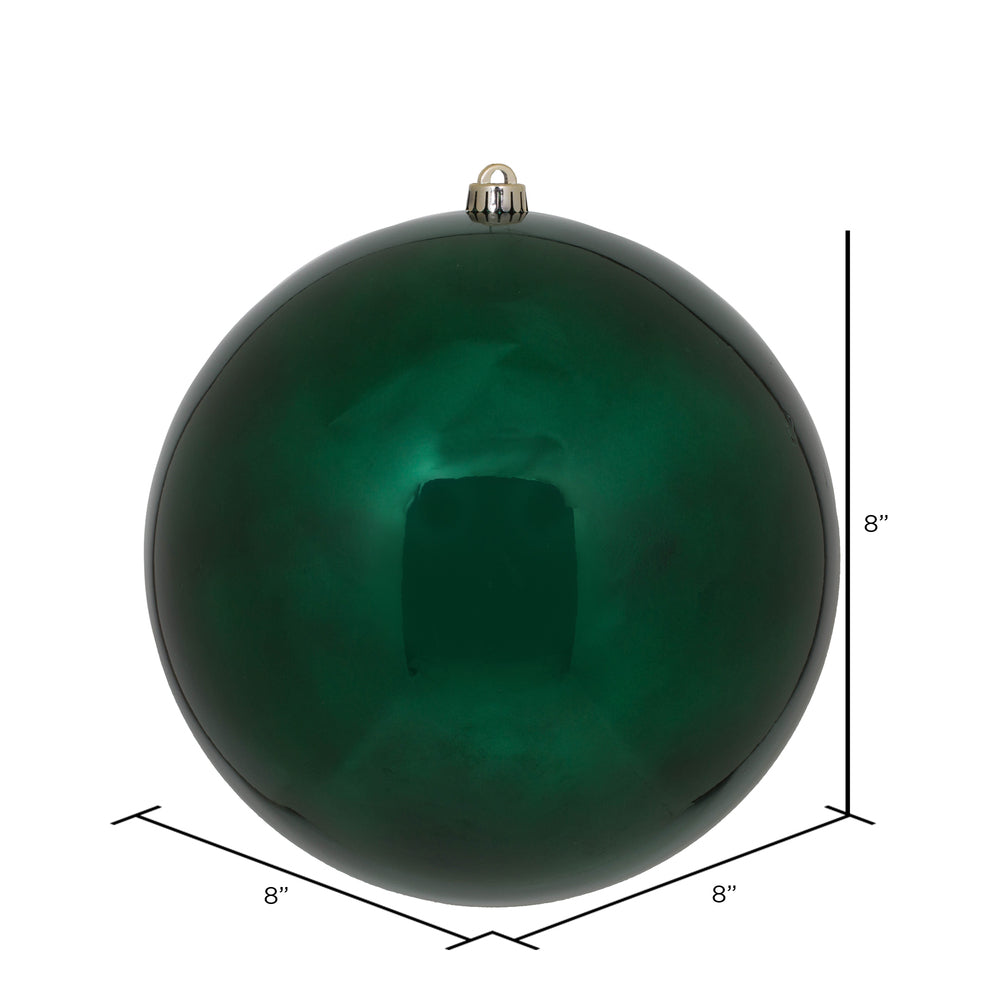 Vickerman 8" Midnight Green Shiny Ball Ornament