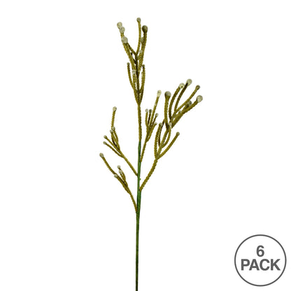 Vickerman 18" Artificial Green Cactus Spray. Includes 6 sprays per pack.