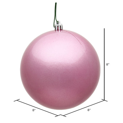 Vickerman 8" Pink Candy Ball Ornament