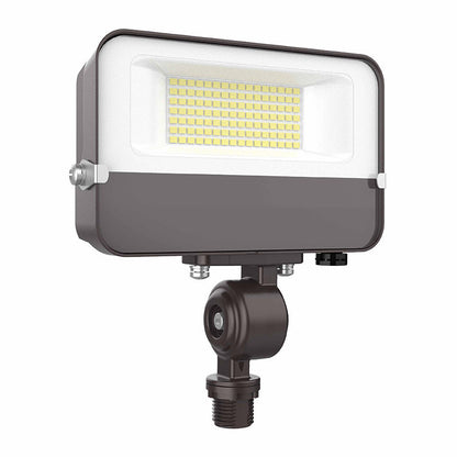 Westgate Builder Series Small Flood 30W 120V 3Cct Knuckle With Photocell, Bronze, Outdoor Lighting, 30W, 3250 Lumens, 30K/40K/50K, Brown Finish