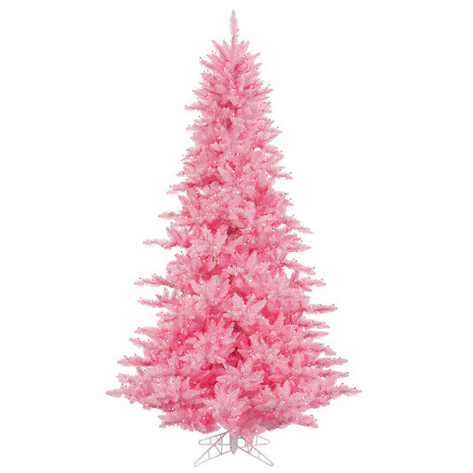 Vickerman 4.5' Pink Fir Artificial Christmas Tree Pink  Dura-lit LED Lights