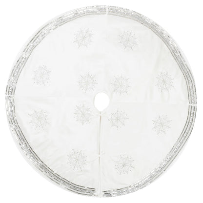 Vickerman 60" Banded Snowflake Christmas Tree Skirt