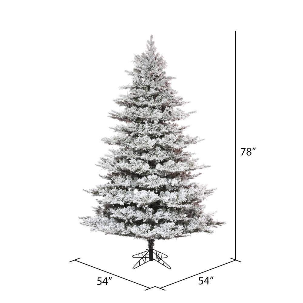 Vickerman 6.5' x 54" Flocked Kiana Artificial Christmas Tree Unlit