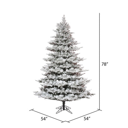 Vickerman 6.5' x 54" Flocked Kiana Artificial Christmas Tree Unlit