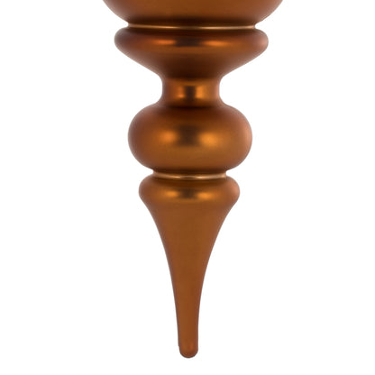 Vickerman 14" Copper Matte Finial Christmas Ornament UV Treated with Drilled and Wired Cap