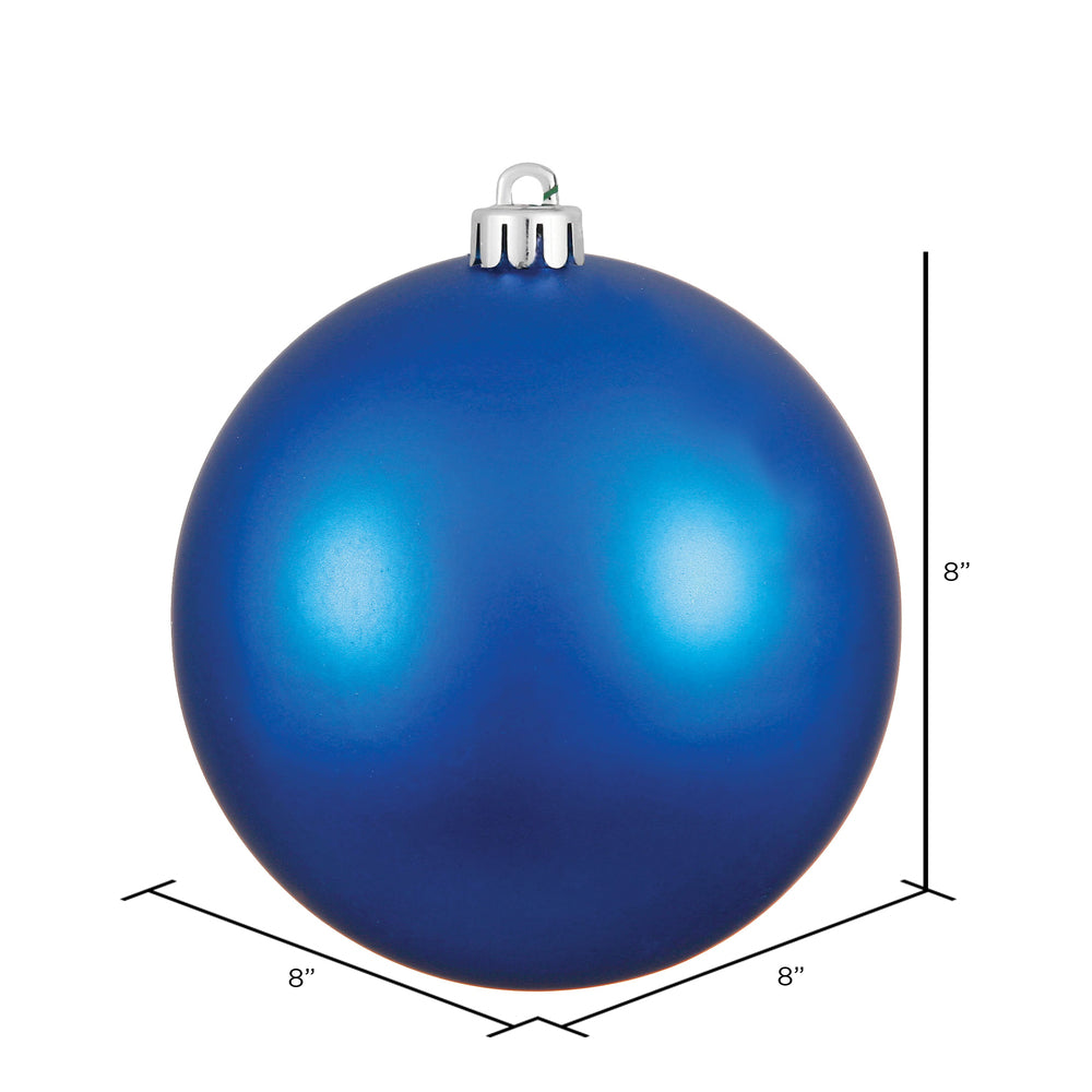 Vickerman 8" Blue Matte Ball Ornament