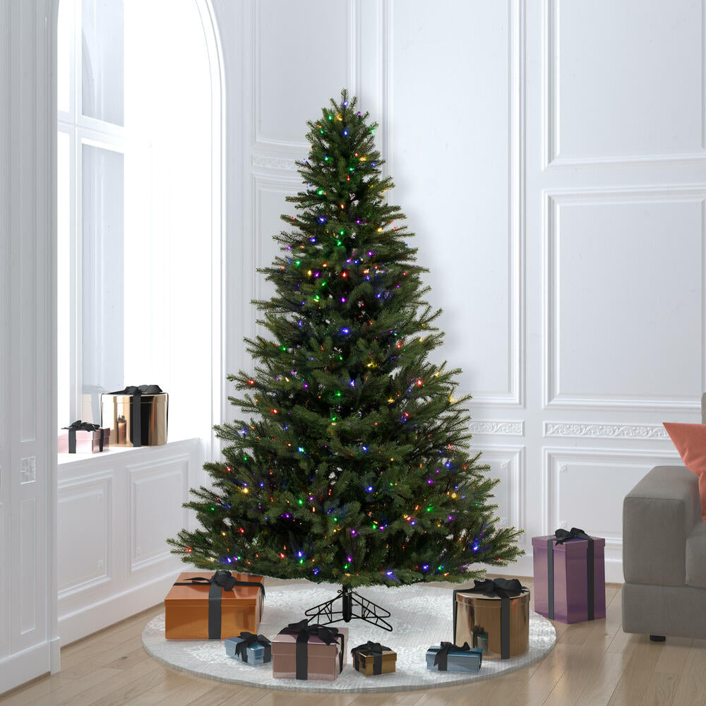 Vickerman 6.5' x 52" Balsam Spruce Artificial Christmas Tree Multi-colored Dura-Lit LED lights