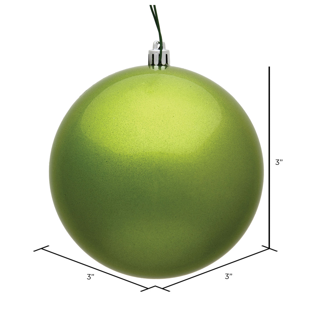 Vickerman 3" Lime Candy Ball Ornament 12 per Bag