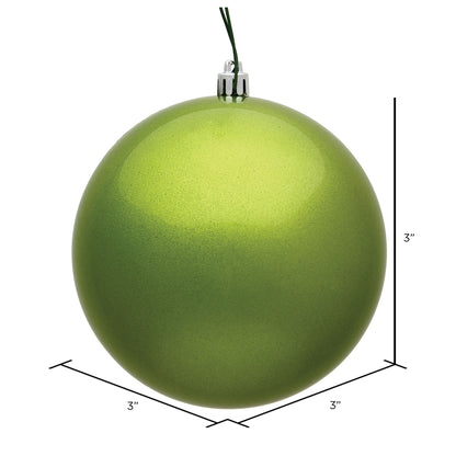Vickerman 3" Lime Candy Ball Ornament 12 per Bag