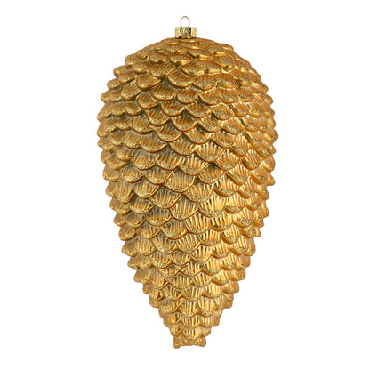 Vickerman 7" Copper Gold Matte Glitter Pinecone Christmas Ornament 4 per set
