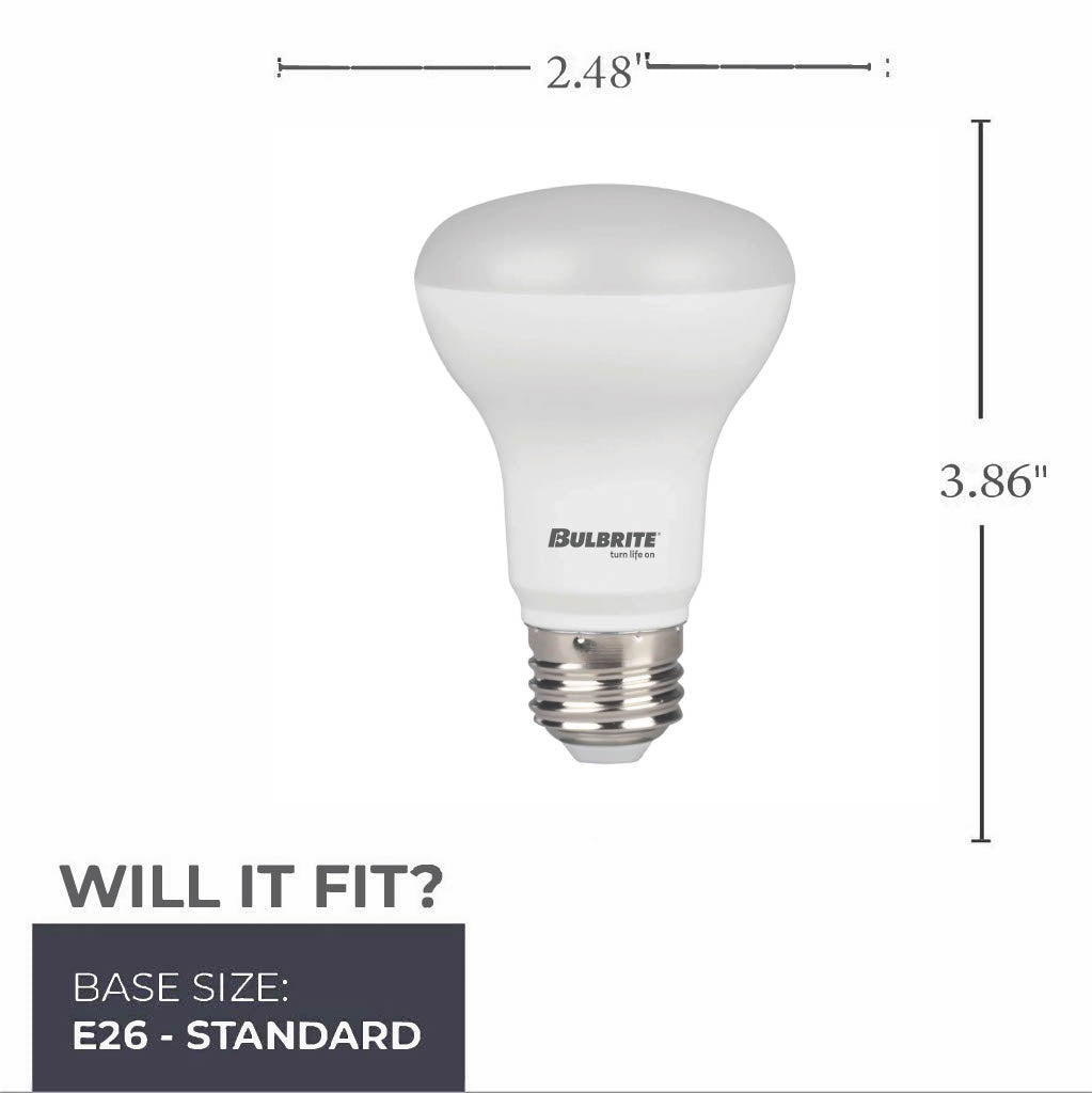 Bulbrite 772854 LED Filament 7 Watt Dimmable BR20 Light Bulb with Frost Glass Finish and Medium (E26) Base - 2700K (Warm White Light), 525 Lumens