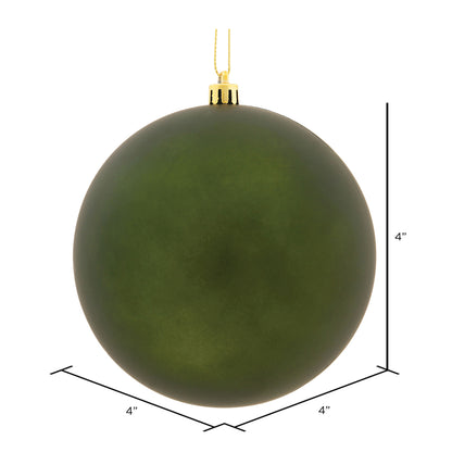 Vickerman 4" Moss Green Matte Ball Ornament 6 per Bag