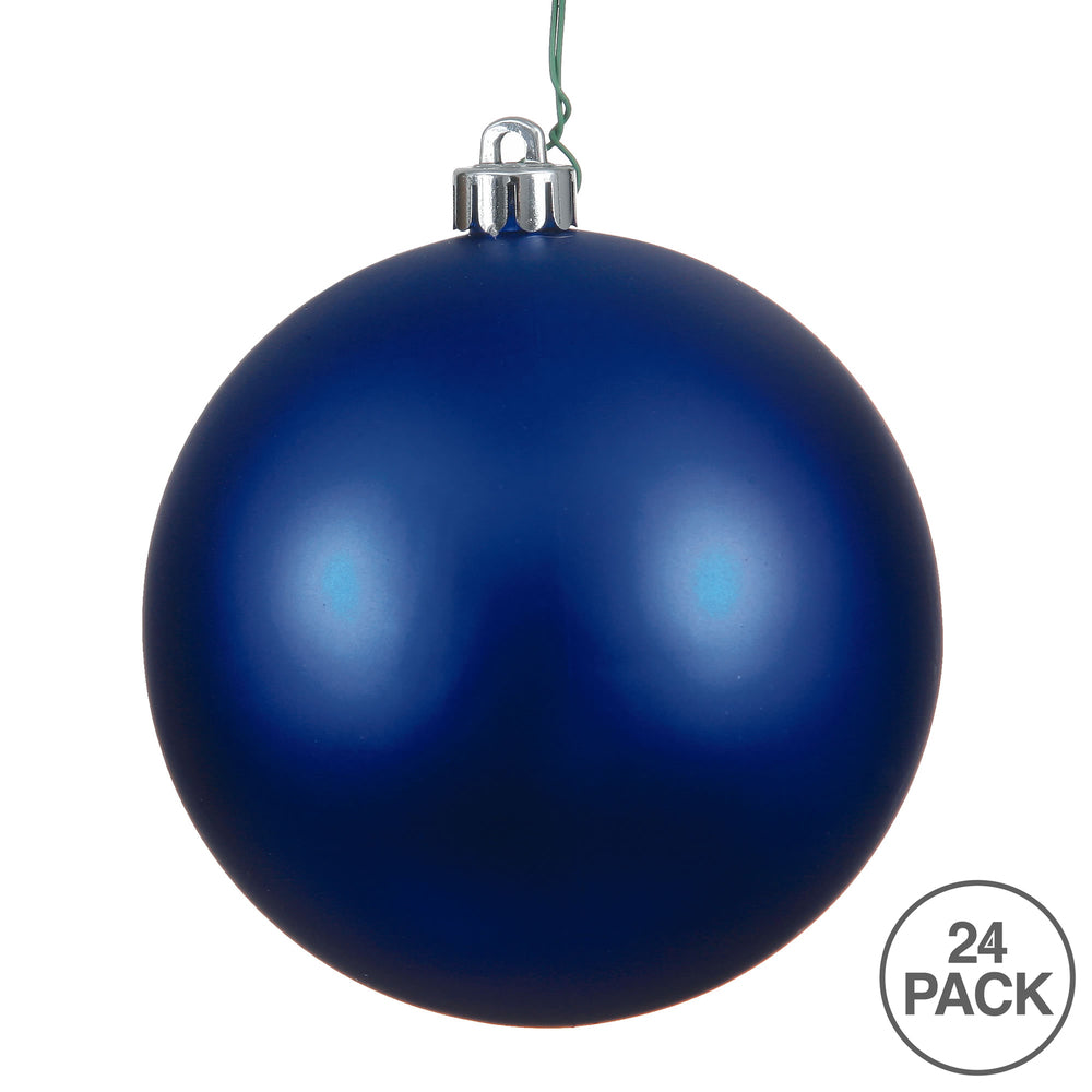 Vickerman 2.4" Cobalt Blue Matte Ball Ornament 24 per Bag