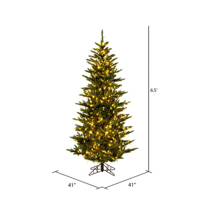 Vickerman 6.5' x 41" Natural Slim Fraser Fir Tree 3mm LED Color Changing Lights.