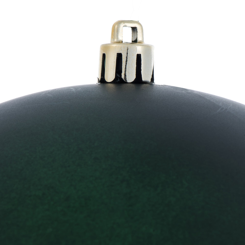 Vickerman 6" Midnight Green Matte Ball Ornament 4 per Bag