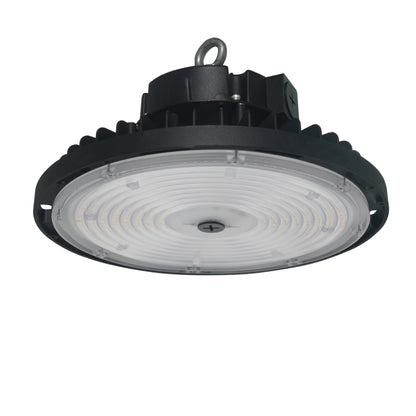 ASD Lighting LED UFO High Bay with Q-base Power Adjustable 300/400/500W 120-277V CCT Selectable 3000/4000/5000K Dimmable Black UL DLC Premium