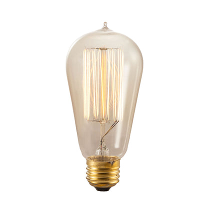 Bulbrite NOS60-1910 60 Watt Incandescent Nostalgic 1910 Thread A19, Medium Base, Antique Finish