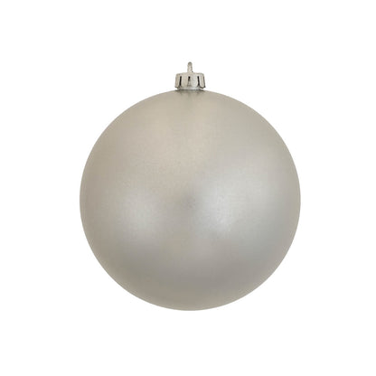 Vickerman 8" Silver Candy Ball Ornament