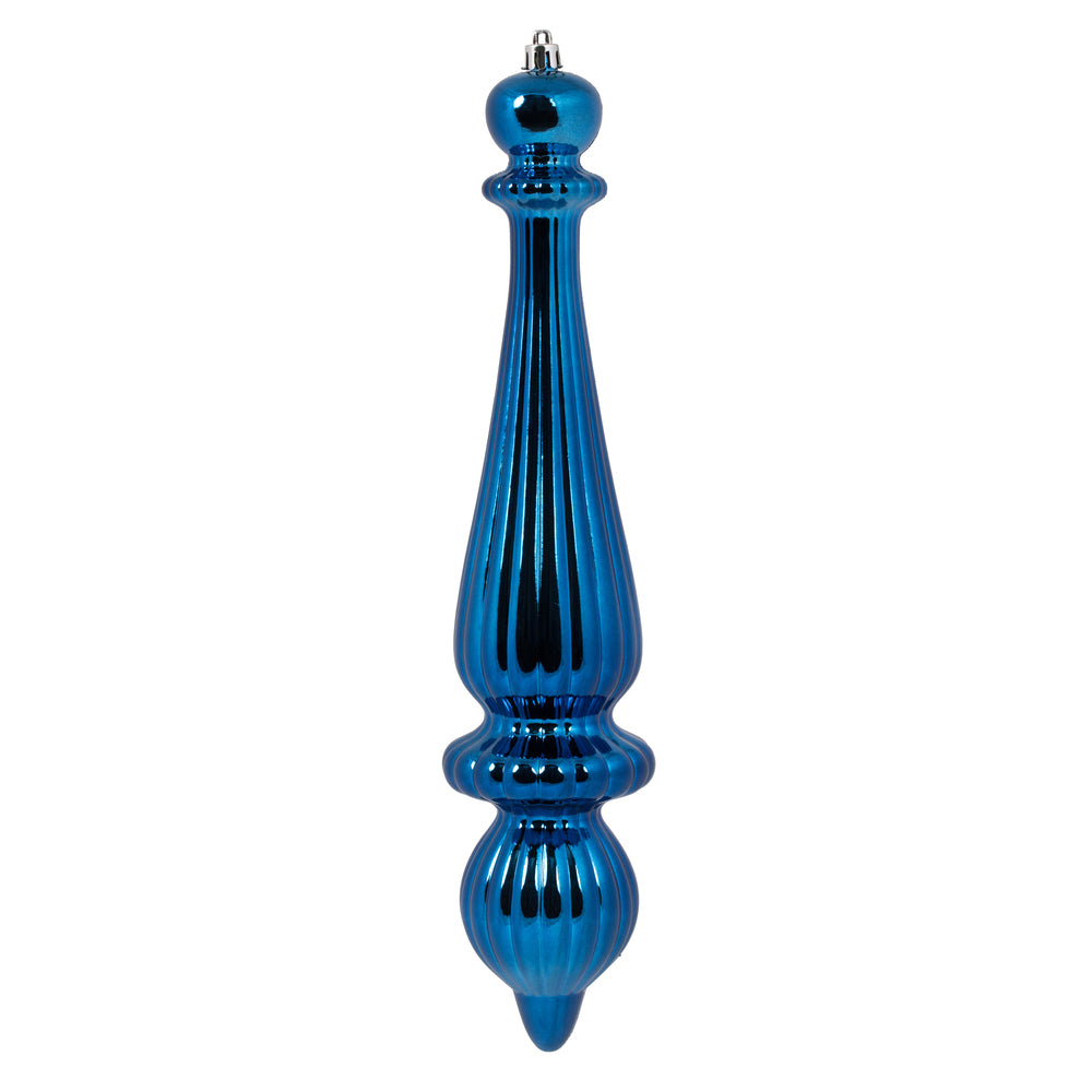 Vickerman 14" Midnt Blue Shiny Finial Drop UV Pack of 2