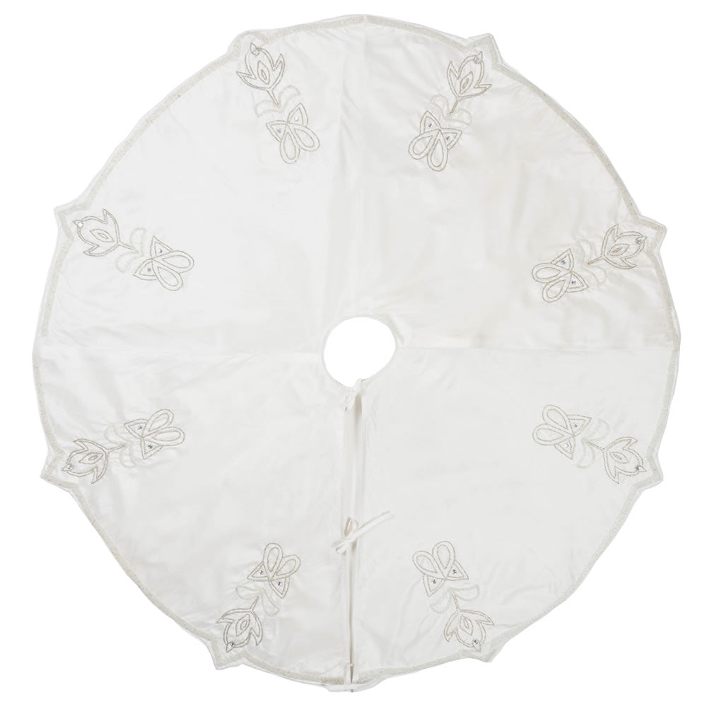 Vickerman Decorative 60" Pointed Beaded Tree Skirt