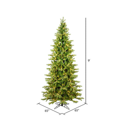 Vickerman 9' x 52" Balsam Spruce Slim Tree 1700 Warm White Low Voltage 3MM LED Lights.