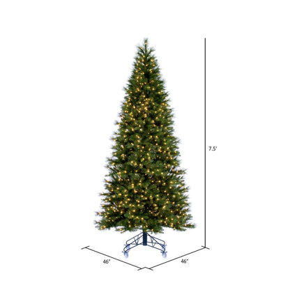 Vickerman 7.5' x 46" Jackson Pine Artificial Pre-Lit Christmas Tree Warm White Lights.