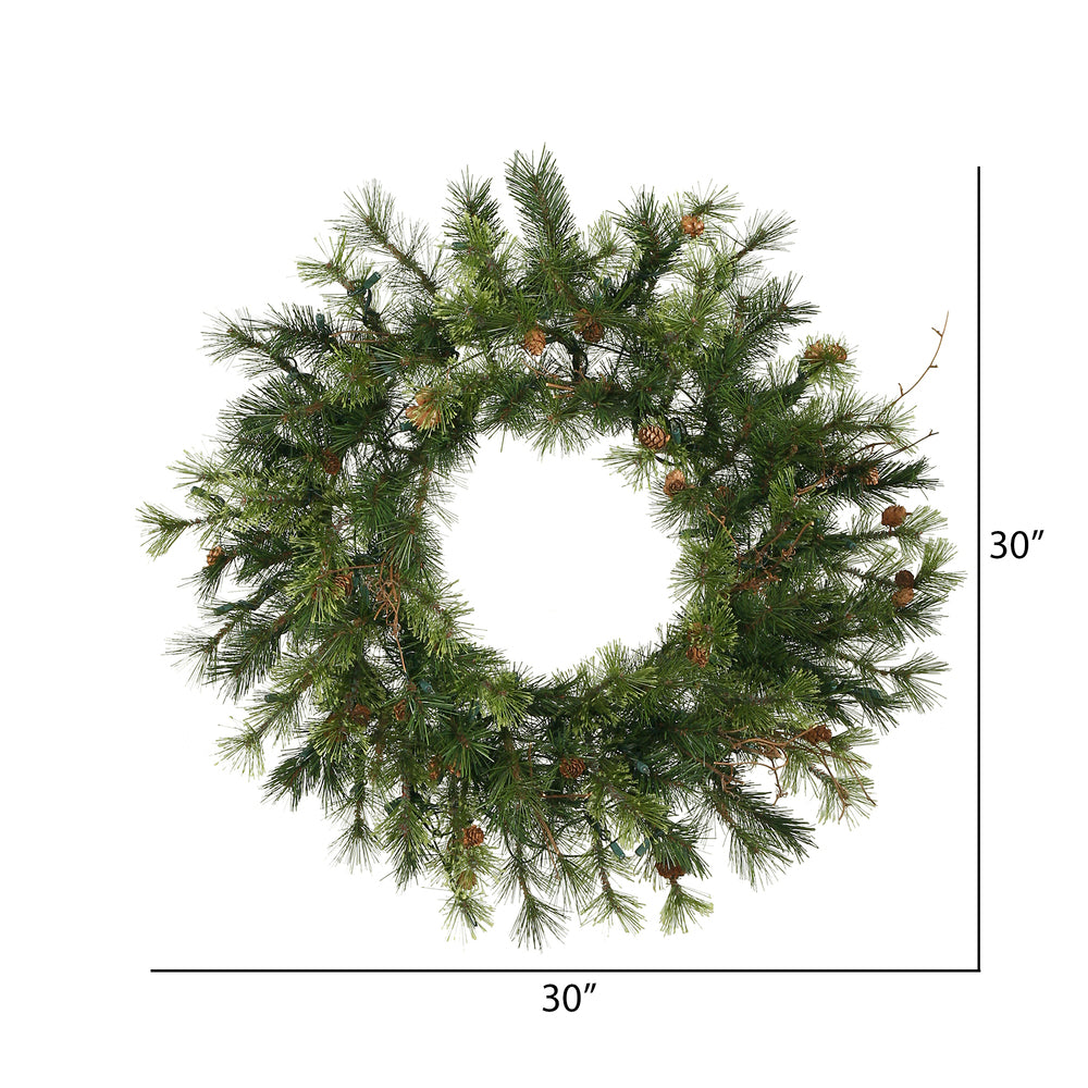 Vickerman 30" Mixed Country Pine Artificial Christmas Wreath Unlit