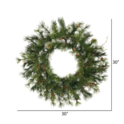 Vickerman 30" Mixed Country Pine Artificial Christmas Wreath Unlit