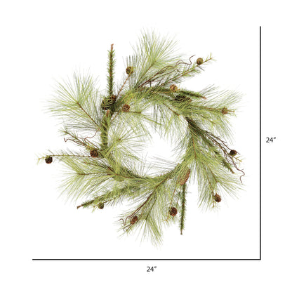 Vickerman 24" Jasper Pine Artificial Christmas Wreath Unlit