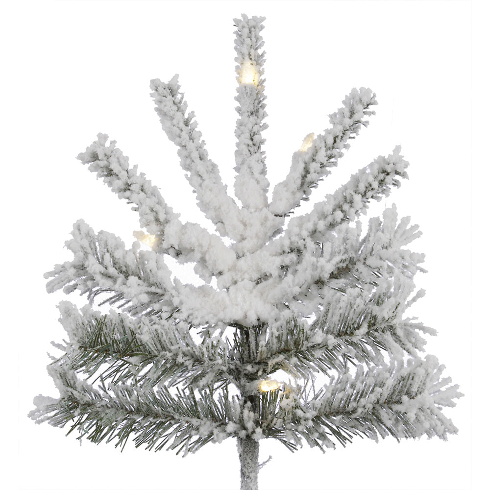 Vickerman 7.5' Flocked Sierra Fir Artificial Christmas Tree Multi-Colored LED Dura-Lit lights