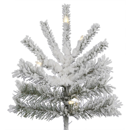 Vickerman 7.5' Flocked Sierra Fir Artificial Christmas Tree Multi-Colored LED Dura-Lit lights