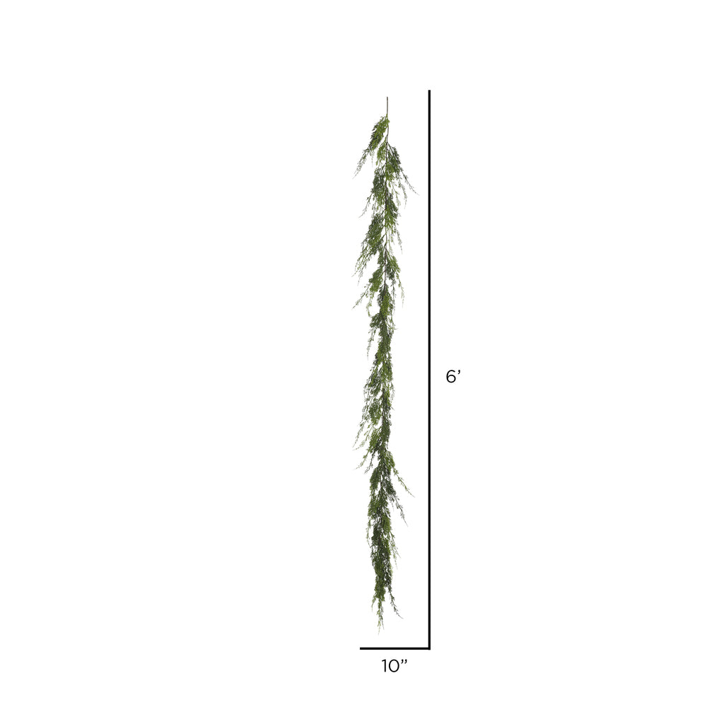 Vickerman 6' Artificial Green Monterey Cypress Garland.