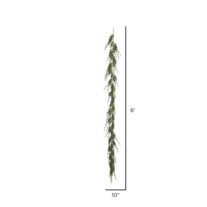 Vickerman 6' Artificial Green Monterey Cypress Garland.