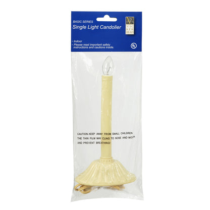 Vickerman 1 C7 Light Ivory Candolier Light 36" Lead Cord Christmas Light