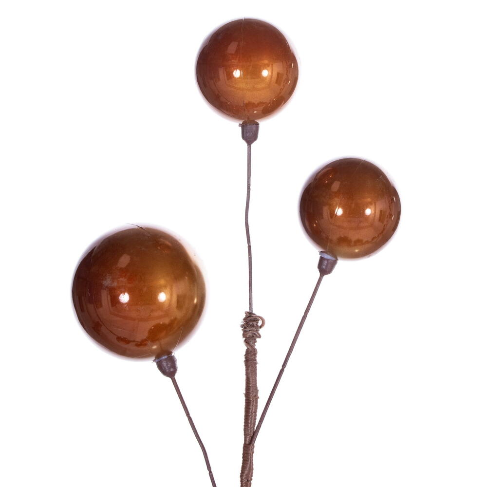 Vickerman 10' Copper Pearl Branch Ball Wire Garland.