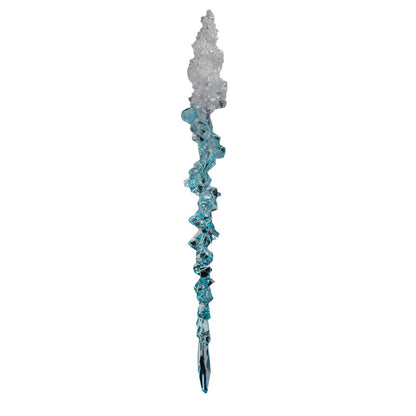 Vickerman 10" Light Blue Icicle Ornament 4 per bag.