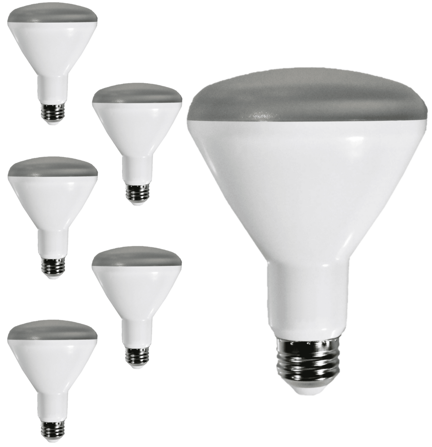 Damar BR30 LED Flood Light Bulb 8W 650 Lumen E26 Medium Base 3000K Soft White for Interior Home Decor Kitchen Recessed Can Light Bulbs 120V 110° Beam Angle Dimmable White Finish Pack of 6