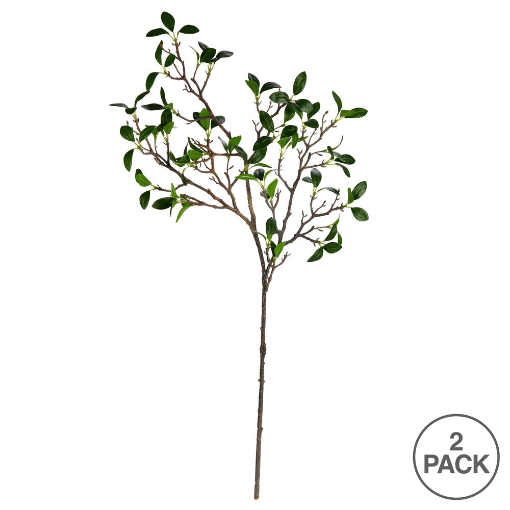 Vickerman 38.5" Artificial Green Bonsai Branch Pack of 2