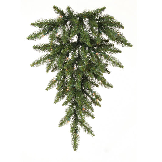 Vickerman 30" Camdon Fir Artificial Christmas Teardrop with Clear Dura-lit Incandescent Mini Lights