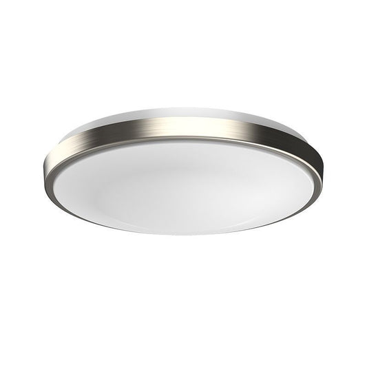 Westgate 13In LED Single Ring Flush Mount 20W 1500 Lumens 5Cct 27/30/35/40/50K 120V R80 Dim Es, ETL, Fcc, Bn, Residential Lighting, 20W, 1500 Lumens, 27K/30K/35K/40K/50K, Brushed Nickel Finish, Dimmable Down To 10% Using A Standard TRIAC LED Dimmer