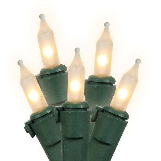 Vickerman 50 White Mini Light on Green Wire 23' Christmas Light Strand