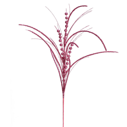 Vickerman 29" Mauve Glitter Harvest Artificial Christmas Spray. Includes 6 sprays per pack.