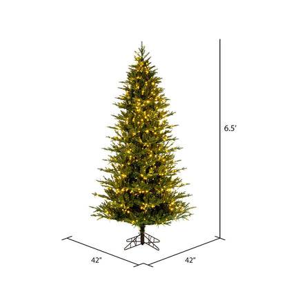 Vickerman 6.5' x 40" Kamas Fraser Fir Artificial Christmas Tree with 3mm LED Color Changing Lights