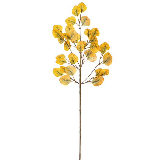 Vickerman 32" Yellow Green Artificial Silver Dollar Eucalyptus Leaf Spray 3 per bag.
