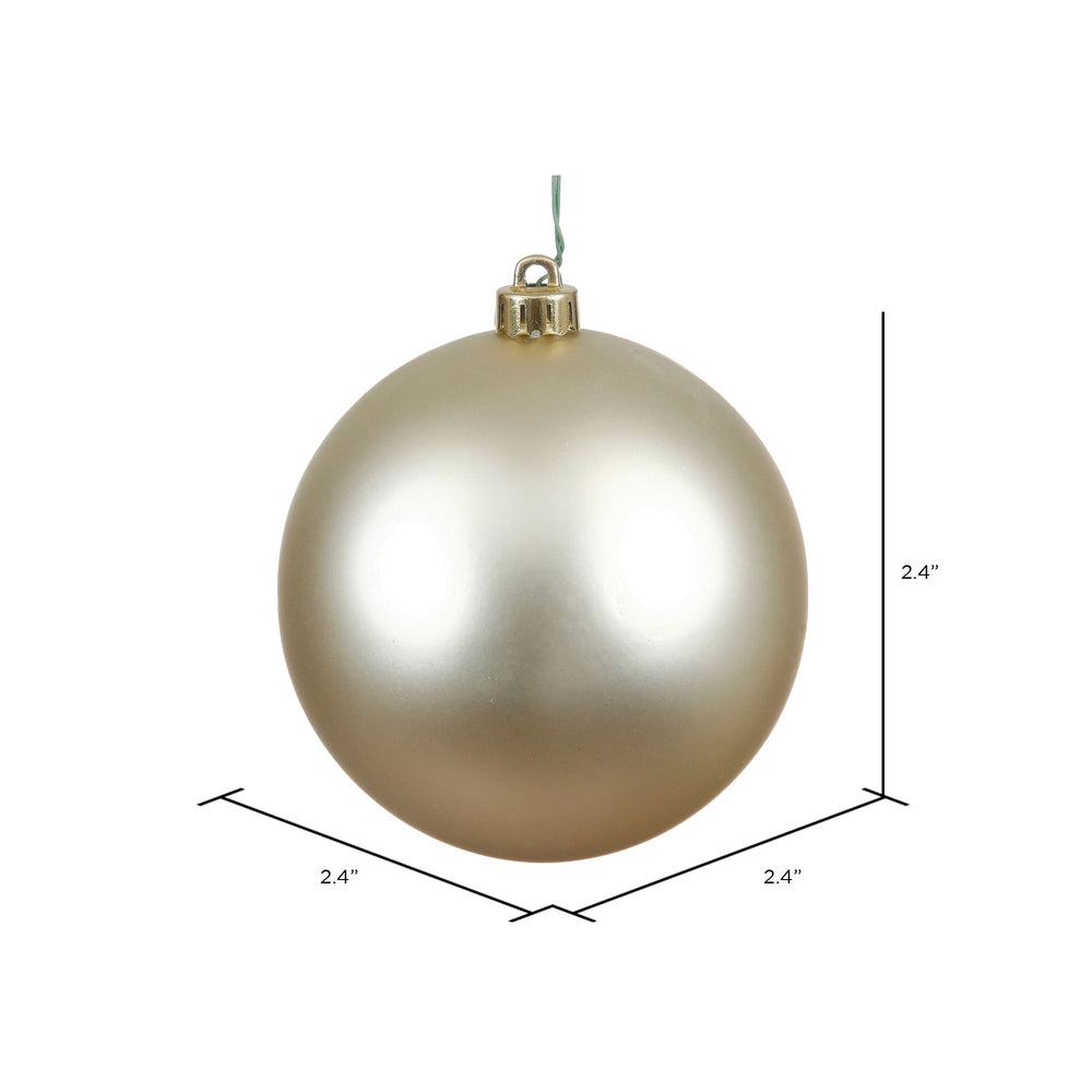 Vickerman 2.4" Champagne Matte Ball Ornament 24 per Bag