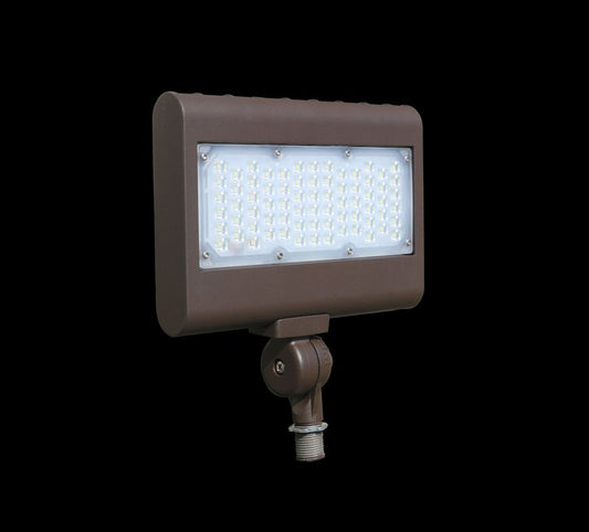 Westgate 0-10V Dimming DLC Premium LF3 Flood/Area Light Series, Outdoor Lighting, 50W, 6100 Lumens, 4000K, Dark Bronze Finish, 0~10V Dimmable